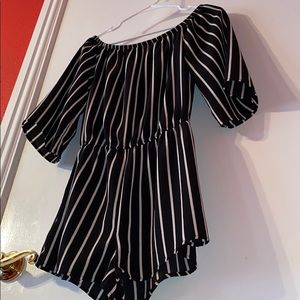 Black and white romper